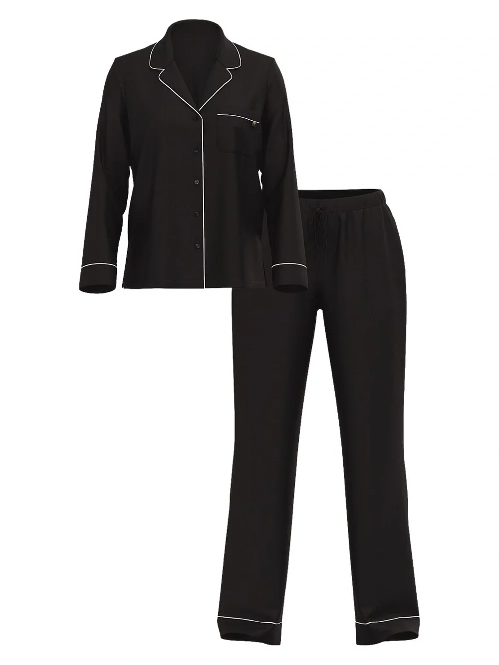 Victoria’s Secret SoSoft™ Modal Long Pajama Set; Black Pajama Set; Large; Sleep